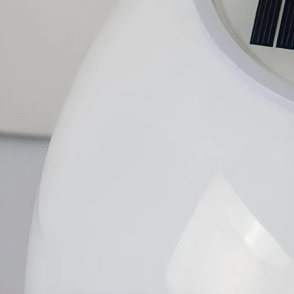 Modern White Globe Solar Outdoor Post Lights