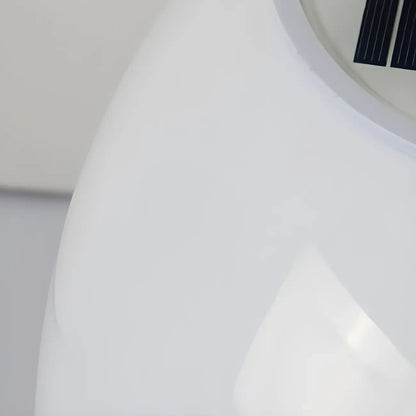 Modern White Globe Solar Outdoor Post Lights