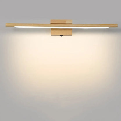 Modern Wood LED Vanity Light bar for Bathroom Mirror Front