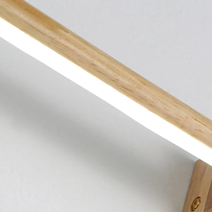 Modern Wood LED Vanity Light bar for Bathroom Mirror Front