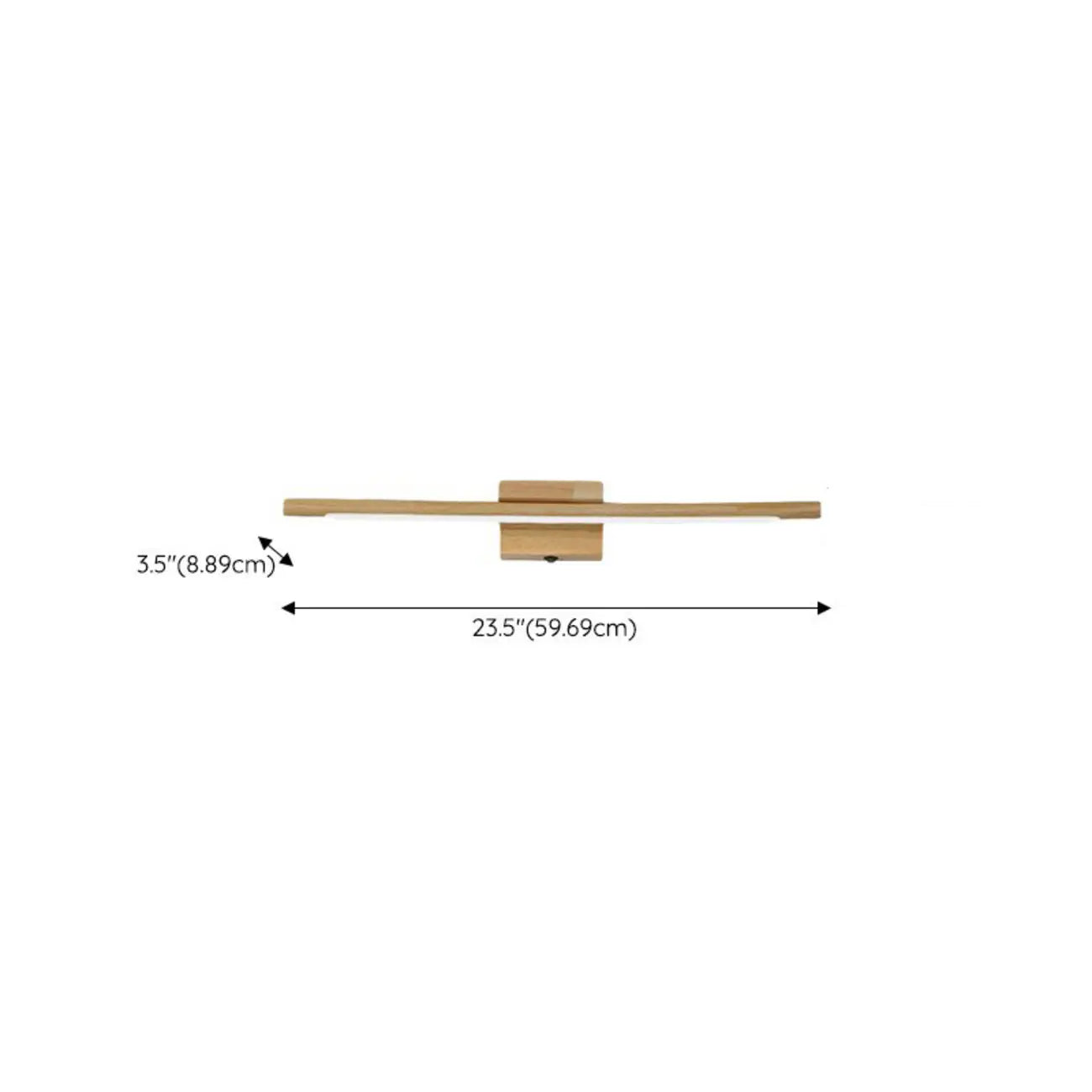 Modern Wood LED Vanity Light bar for Bathroom Mirror Front