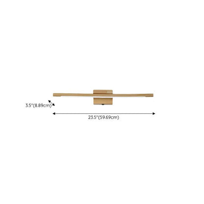 Modern Wood LED Vanity Light bar for Bathroom Mirror Front