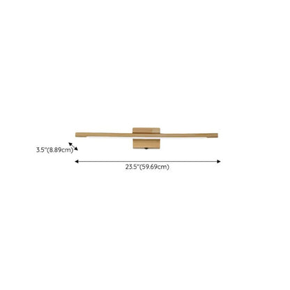 Modern Wood LED Vanity Light bar for Bathroom Mirror Front