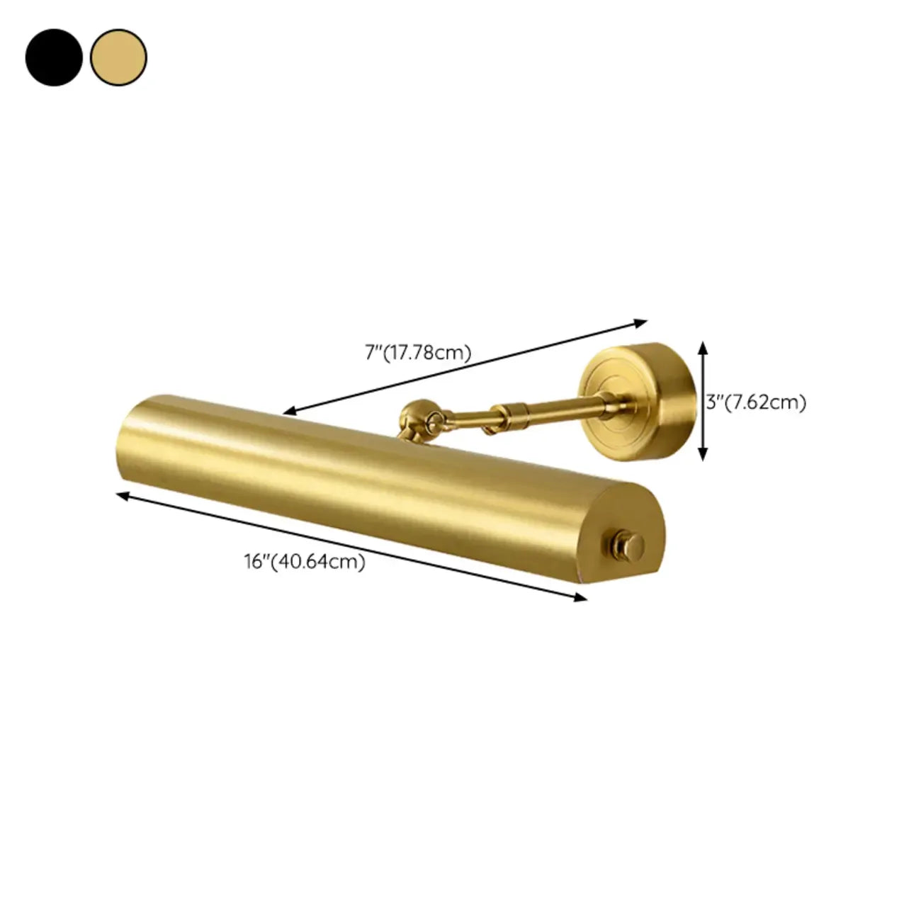 Modern Vintage Small Copper Gold Bath Vanity Light