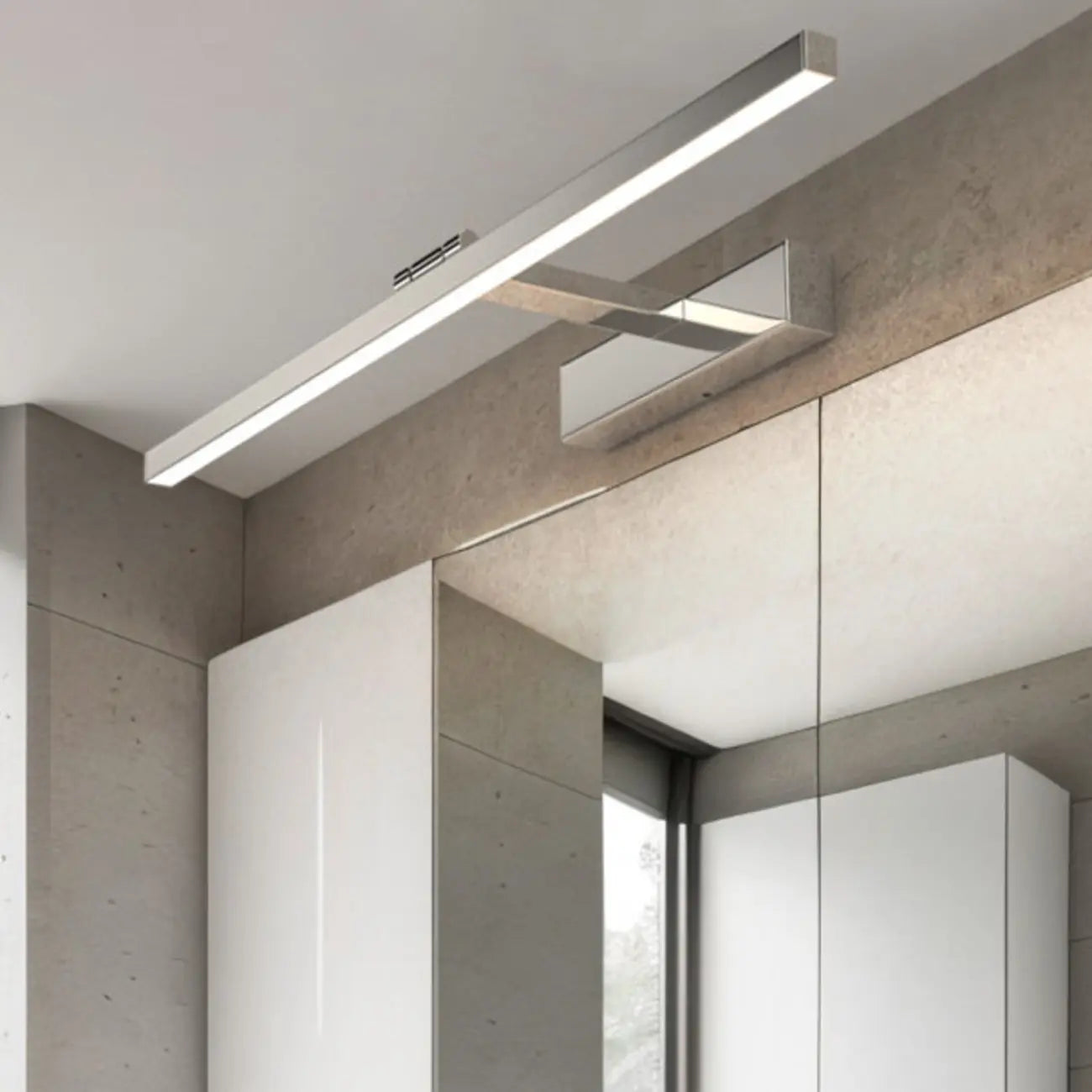 White Linear LED Wall-Mounted Vanity Light with Modern Style