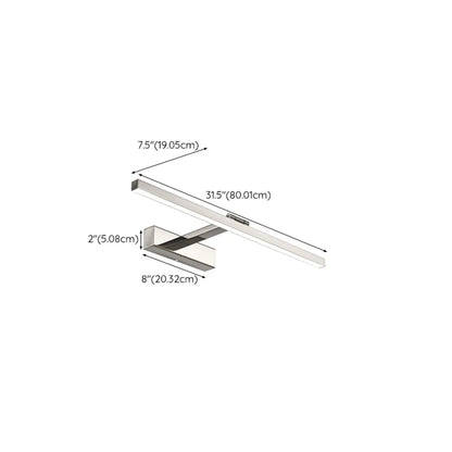 White Linear LED Wall-Mounted Vanity Light with Modern Style