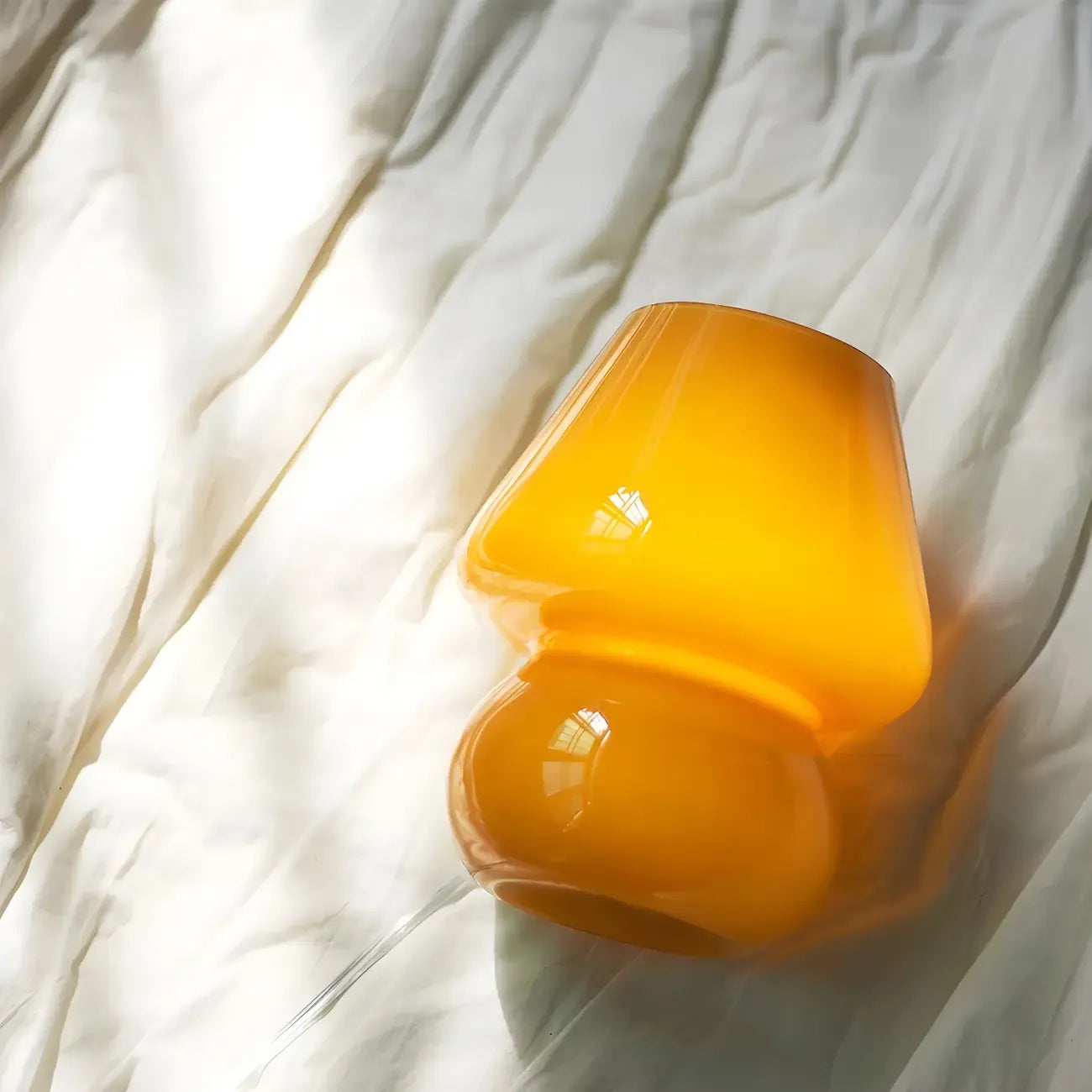 Compact Glass Table Lamp with Spiral Pattern for Residential