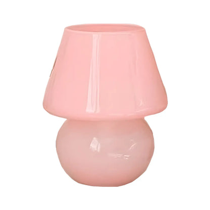 Compact Glass Table Lamp with Spiral Pattern for Residential