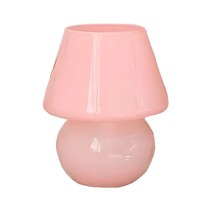 Compact Glass Table Lamp with Spiral Pattern for Residential