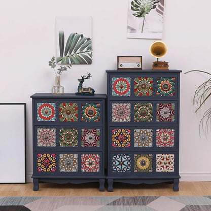 Mid-Century Modern Cabinet with Decorative patterns for Home