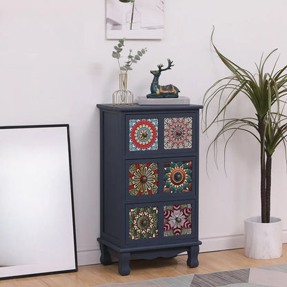 Mid-Century Modern Cabinet with Decorative patterns for Home