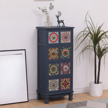 Mid-Century Modern Cabinet with Decorative patterns for Home