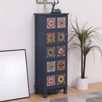 Mid-Century Modern Cabinet with Decorative patterns for Home