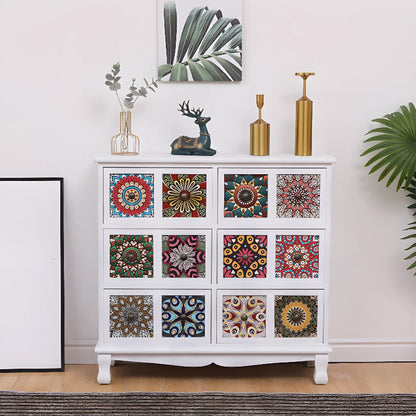 Mid-Century Modern Cabinet with Decorative patterns for Home