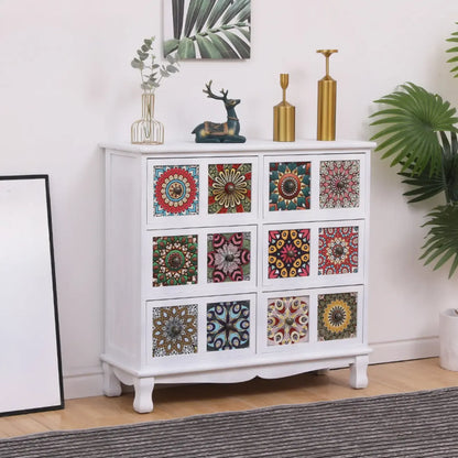 Mid-Century Modern Cabinet with Decorative patterns for Home