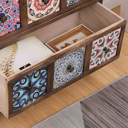 Mid-Century Modern Cabinet with Decorative patterns for Home