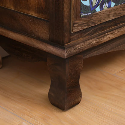 Mid-Century Modern Cabinet with Decorative patterns for Home