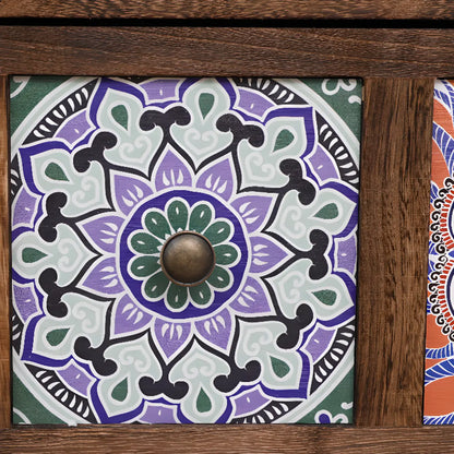 Mid-Century Modern Cabinet with Decorative patterns for Home