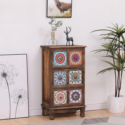 Mid-Century Modern Cabinet with Decorative patterns for Home