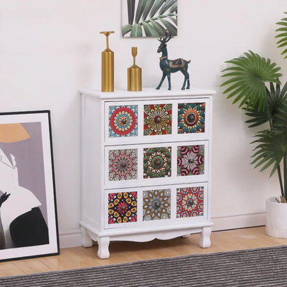 Mid-Century Modern Cabinet with Decorative patterns for Home