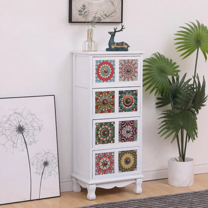 Mid-Century Modern Cabinet with Decorative patterns for Home