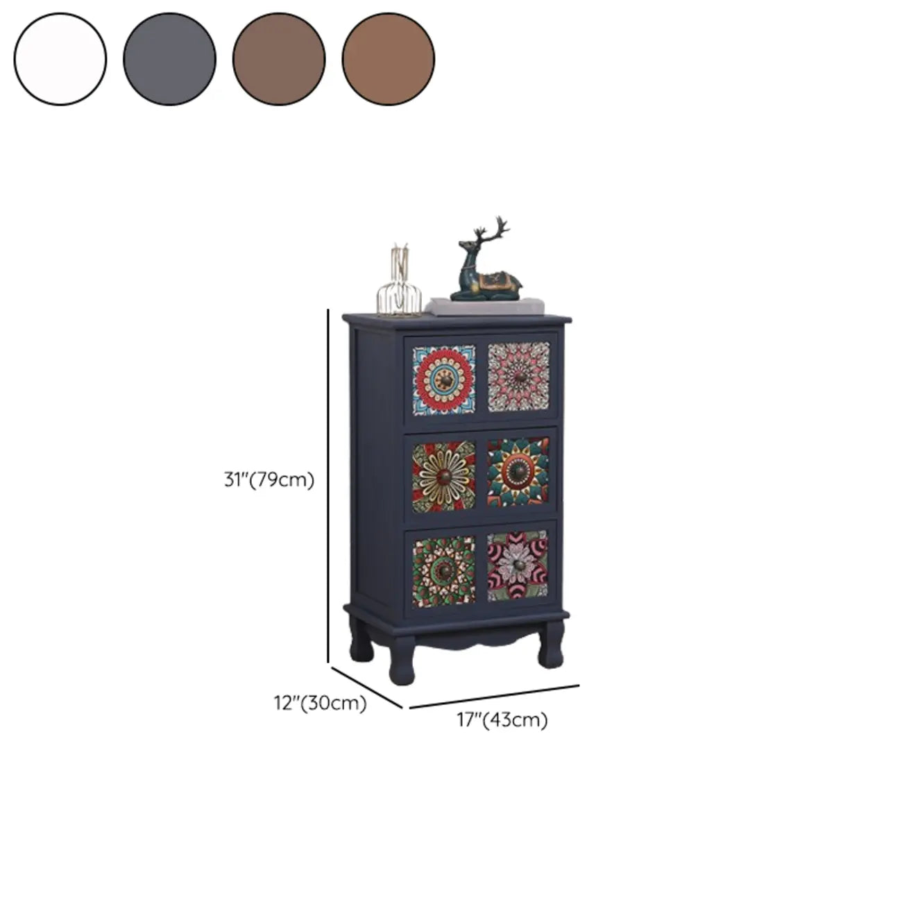 Mid-Century Modern Cabinet with Decorative patterns for Home