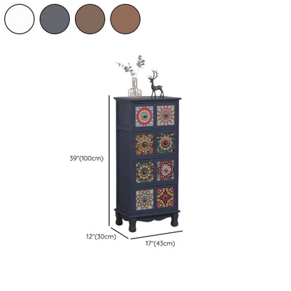 Mid-Century Modern Cabinet with Decorative patterns for Home