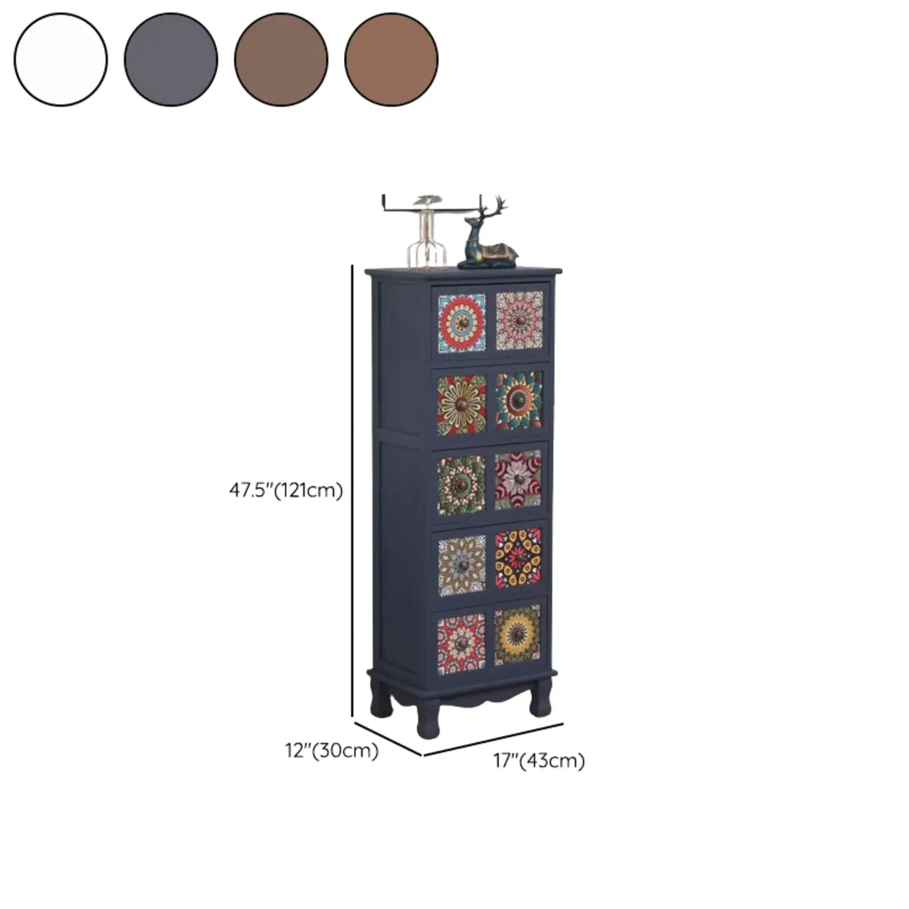 Mid-Century Modern Cabinet with Decorative patterns for Home
