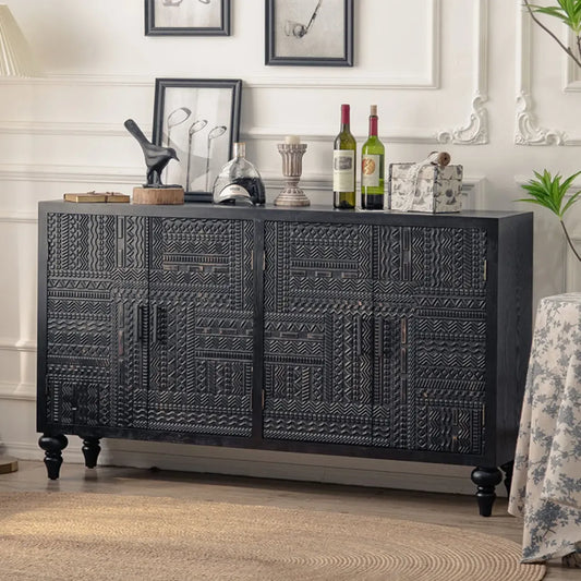 Modern Pine Sideboard with Storage for Living Room