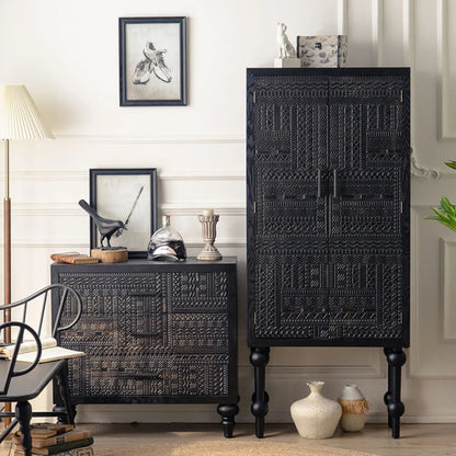 Modern Pine Sideboard with Storage for Living Room