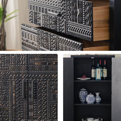 Modern Pine Sideboard with Storage for Living Room
