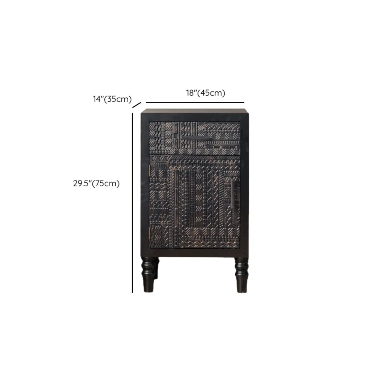 Modern Pine Sideboard with Storage for Living Room