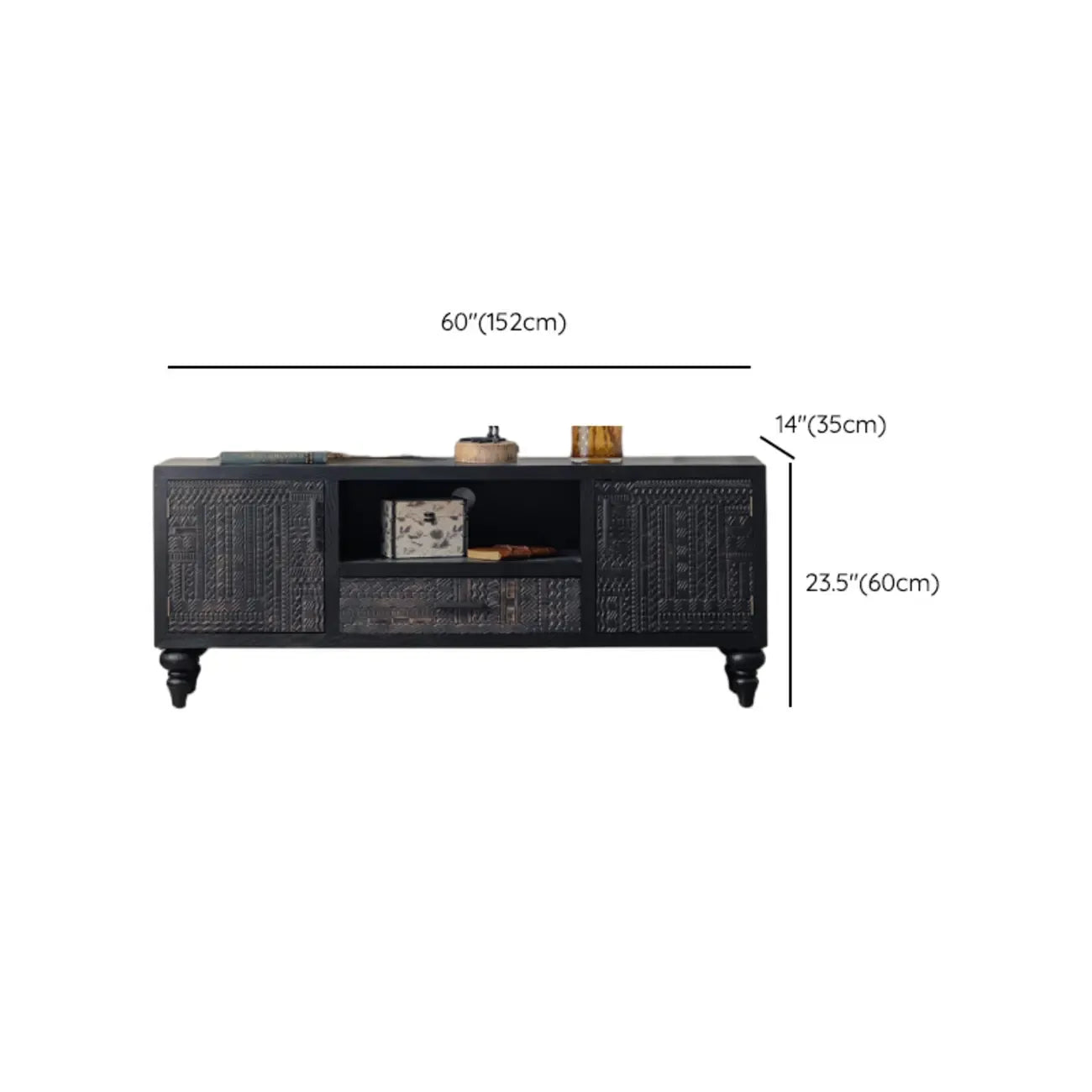 Modern Pine Sideboard with Storage for Living Room