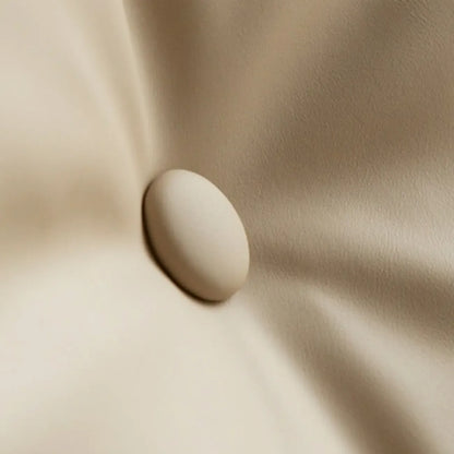 Modern Beige Leather Accent Armchair with Swivel