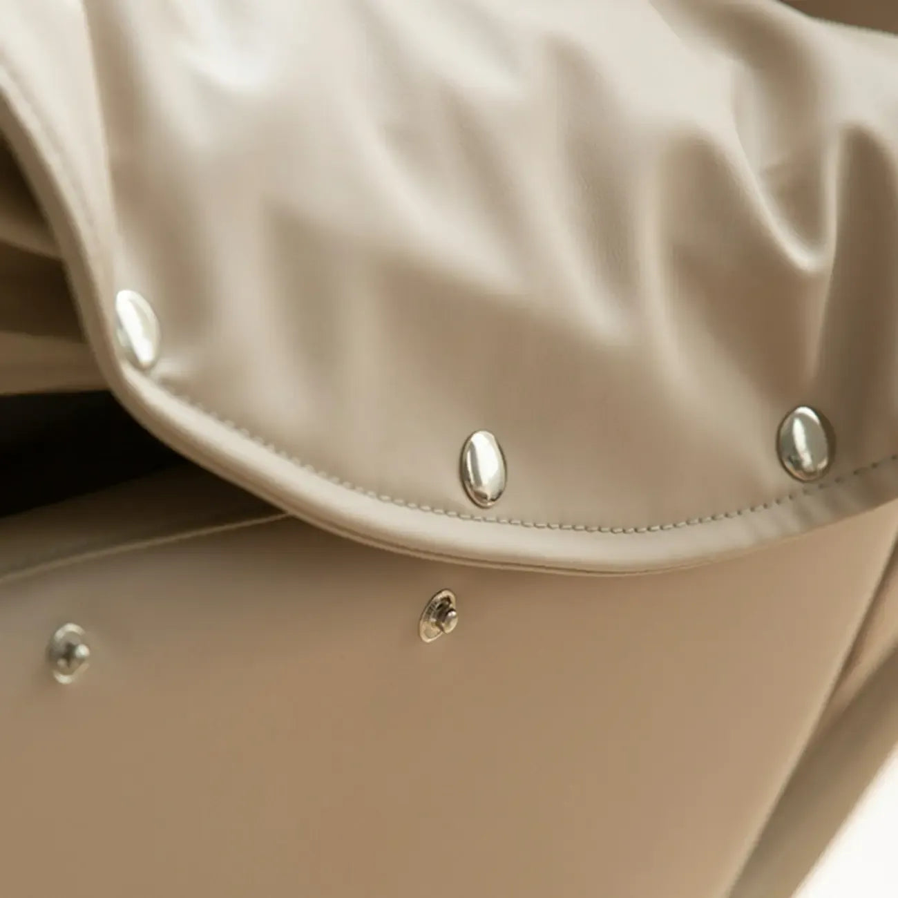 Modern Beige Leather Accent Armchair with Swivel