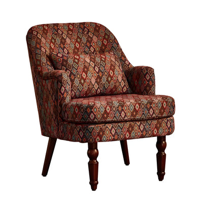 Scandinavian Patterned Upholstery Lounge Chair