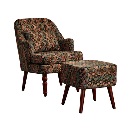 Scandinavian Patterned Upholstery Lounge Chair