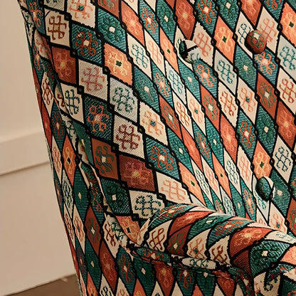Scandinavian Patterned Upholstery Lounge Chair