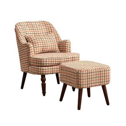 Scandinavian Patterned Upholstery Lounge Chair