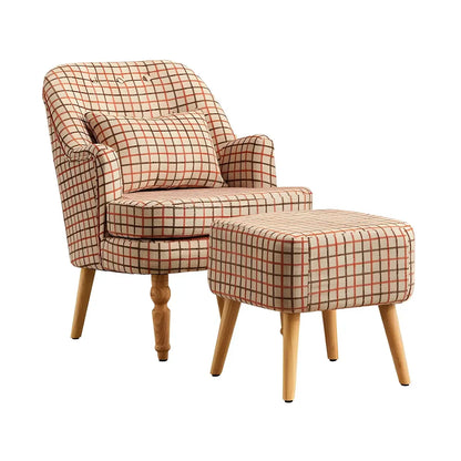 Scandinavian Patterned Upholstery Lounge Chair