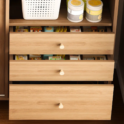 Modern Wooden Rectangle Accent Cabinet with Sliding Doors