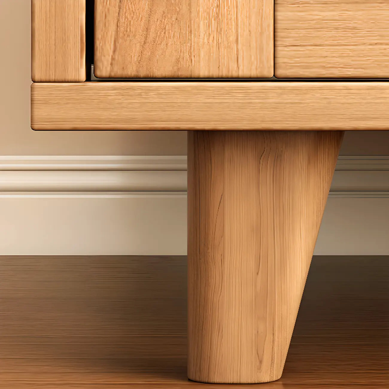 Modern Wooden Rectangle Accent Cabinet with Sliding Doors