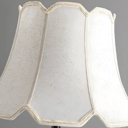 Elegant Traditional Floor Lamp with Geometric Fabric Shade for Living Room