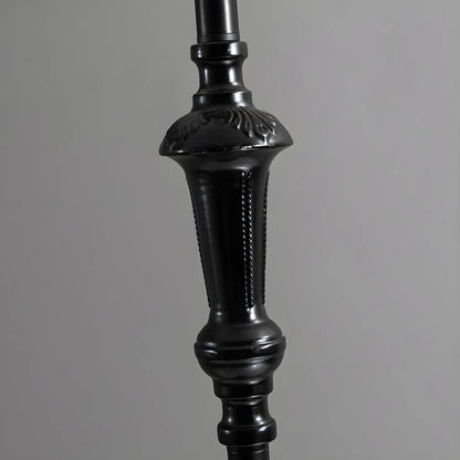 Elegant Traditional Floor Lamp with Geometric Fabric Shade for Living Room