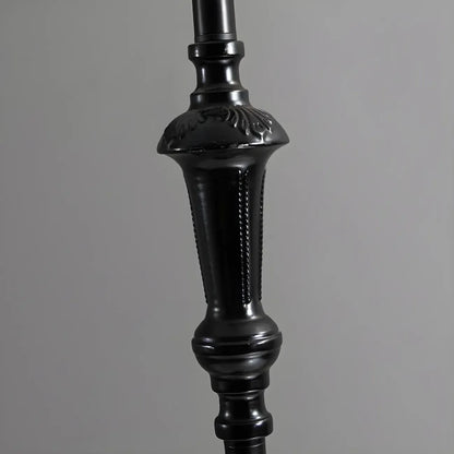 Elegant Traditional Floor Lamp with Geometric Fabric Shade for Living Room