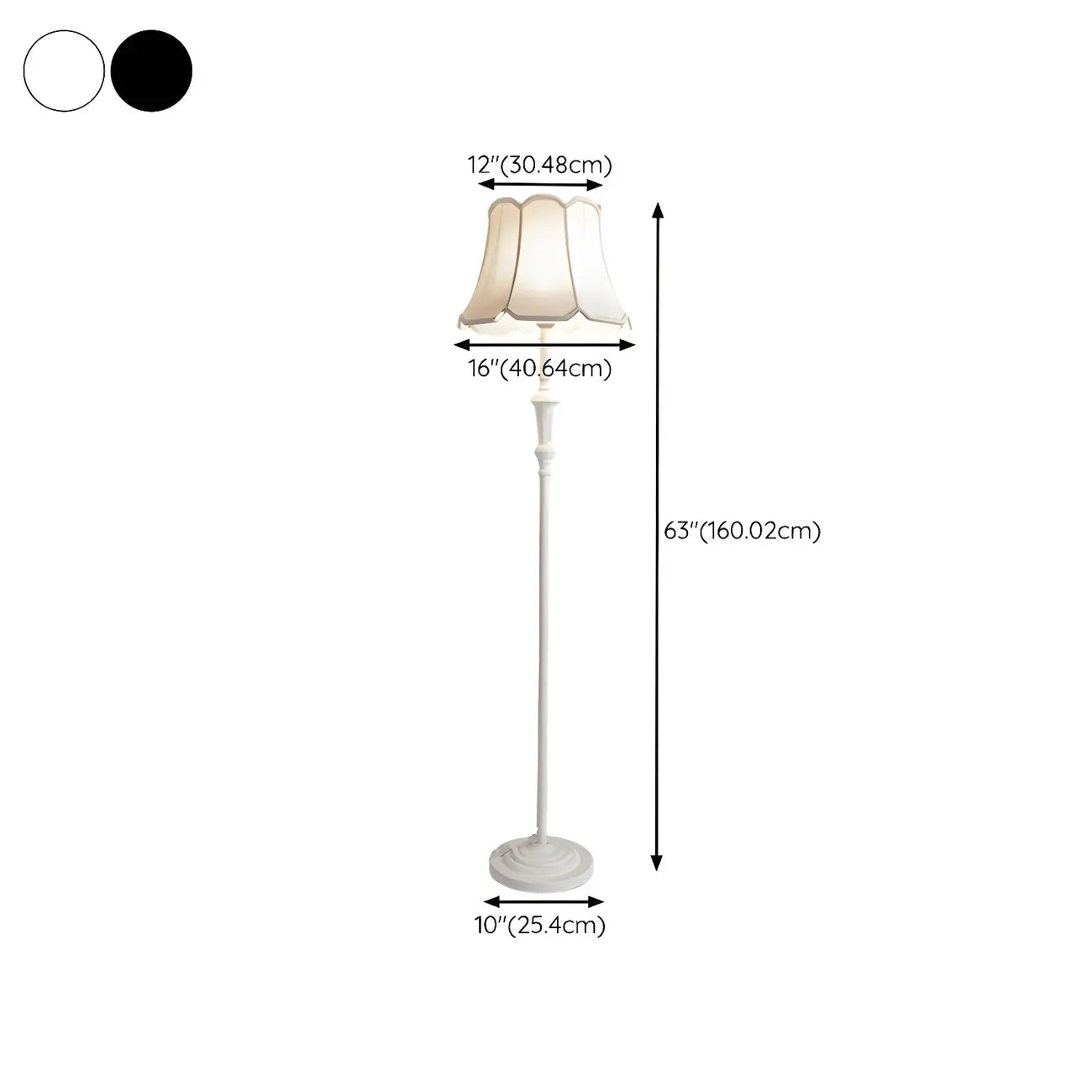 Elegant Traditional Floor Lamp with Geometric Fabric Shade for Living Room
