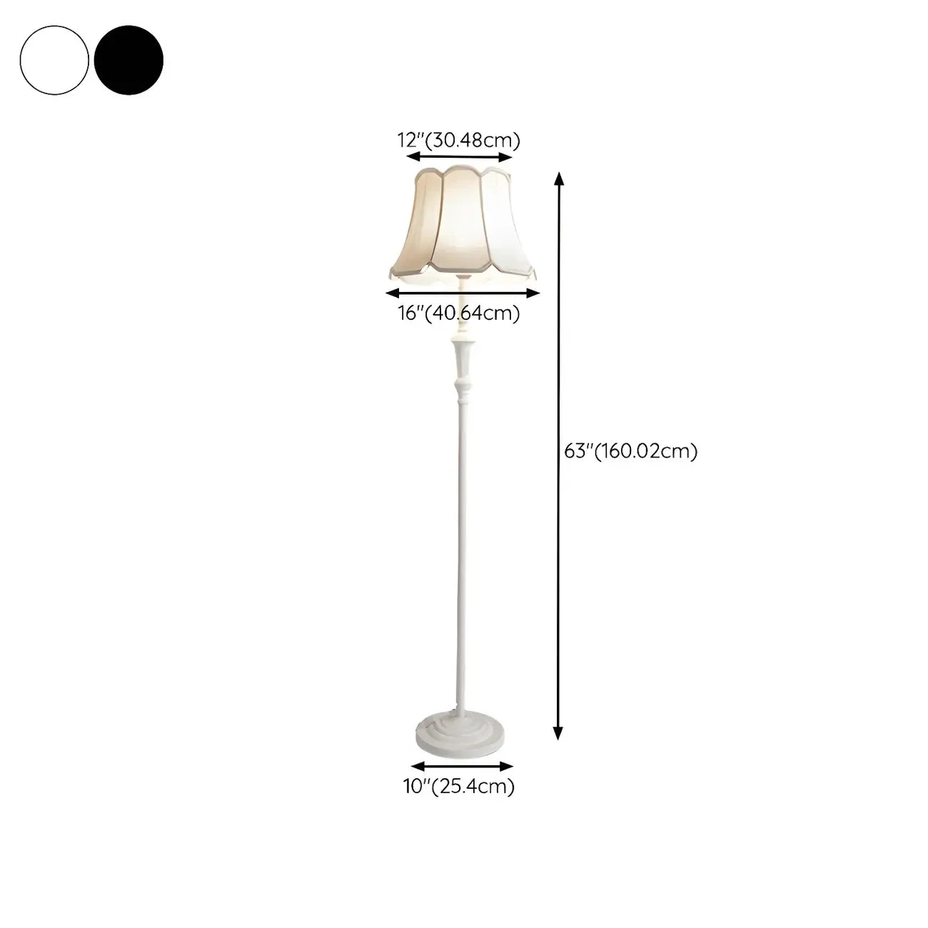 Elegant Traditional Floor Lamp with Geometric Fabric Shade for Living Room