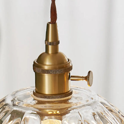 Clear Floral Glass Pendant Light for Modern Living Room