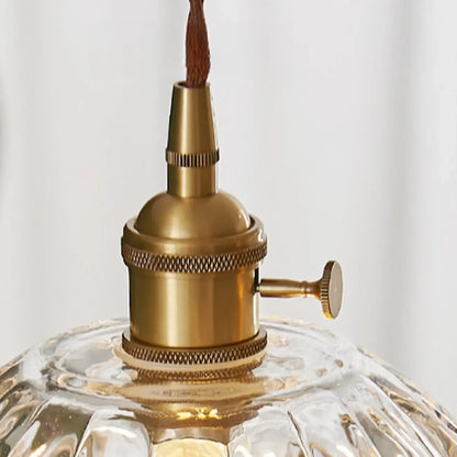 Clear Floral Glass Pendant Light for Modern Living Room