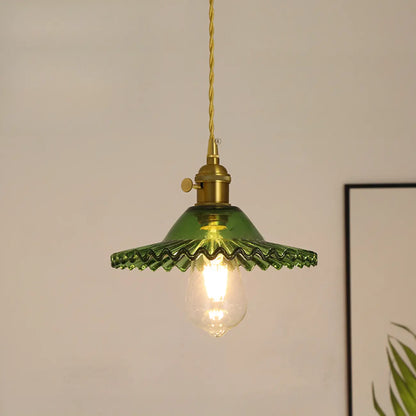 Clear Floral Glass Pendant Light for Modern Living Room